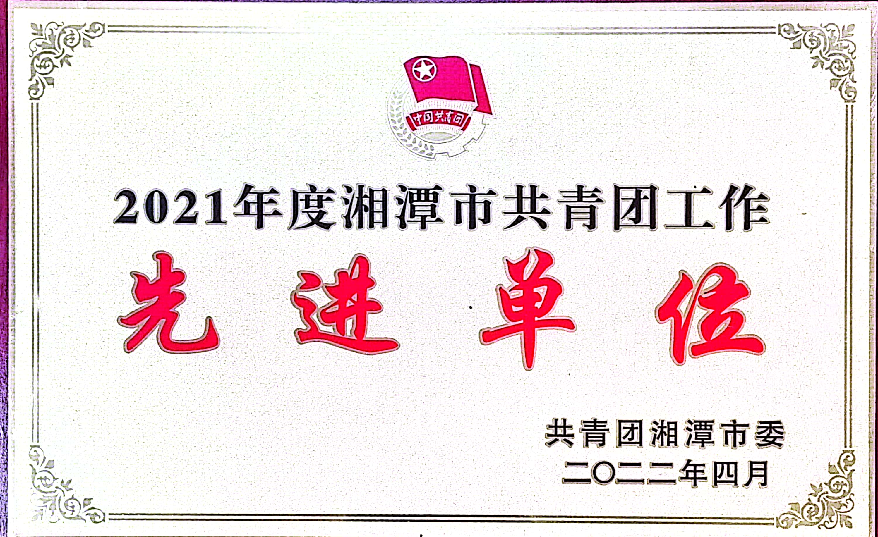 2021年度湘潭市共青團工作先進(jìn)單位